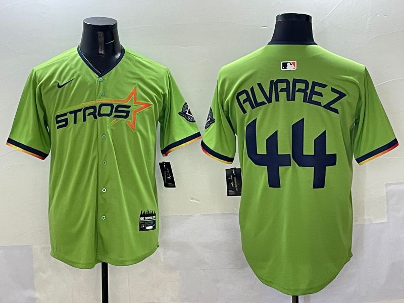 Men Houston Astros #44 Alvarez Green three generations Joint Name 2025 Nike MLB Jersey style 1->chicago cubs->MLB Jersey